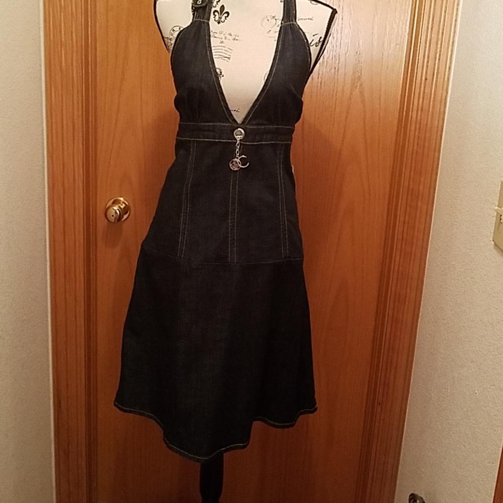 Rocawear Halter Denim Jean Dress